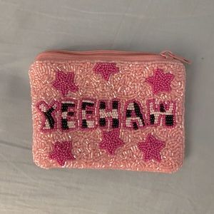 Hand beaded yeehaw pouch!